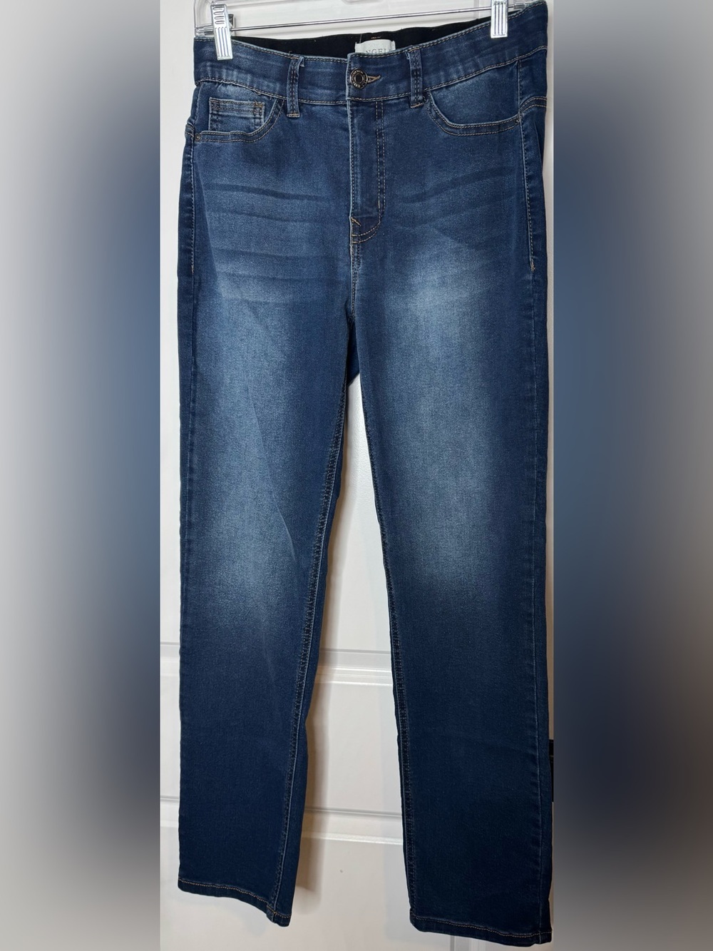 Angels forever young elastic waist band jeans size 8 stretch cotton blend skinny